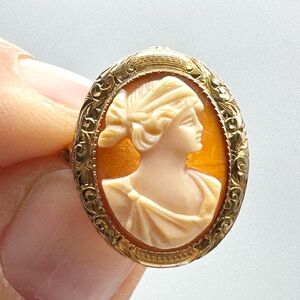 🧡 Oldie 14k pin-pendant cameo 🧡